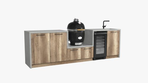 CONCRATE STYLE kültéri blokk konyha Yakiniku kamadoval