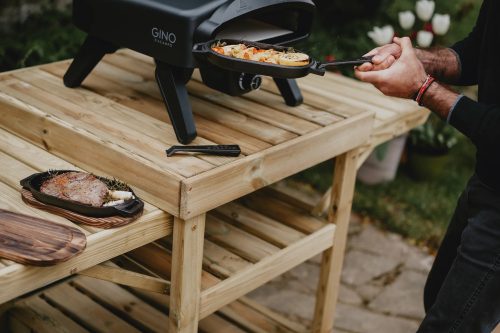 Öntöttvas Serpenyő pizzakemencékhez, bordázott