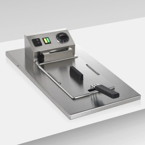 PLANET FR Beépíthető olajsütő és rozsdamentes acél fedő